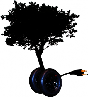 It is a tree. With wheels. And a plug. Any questions?